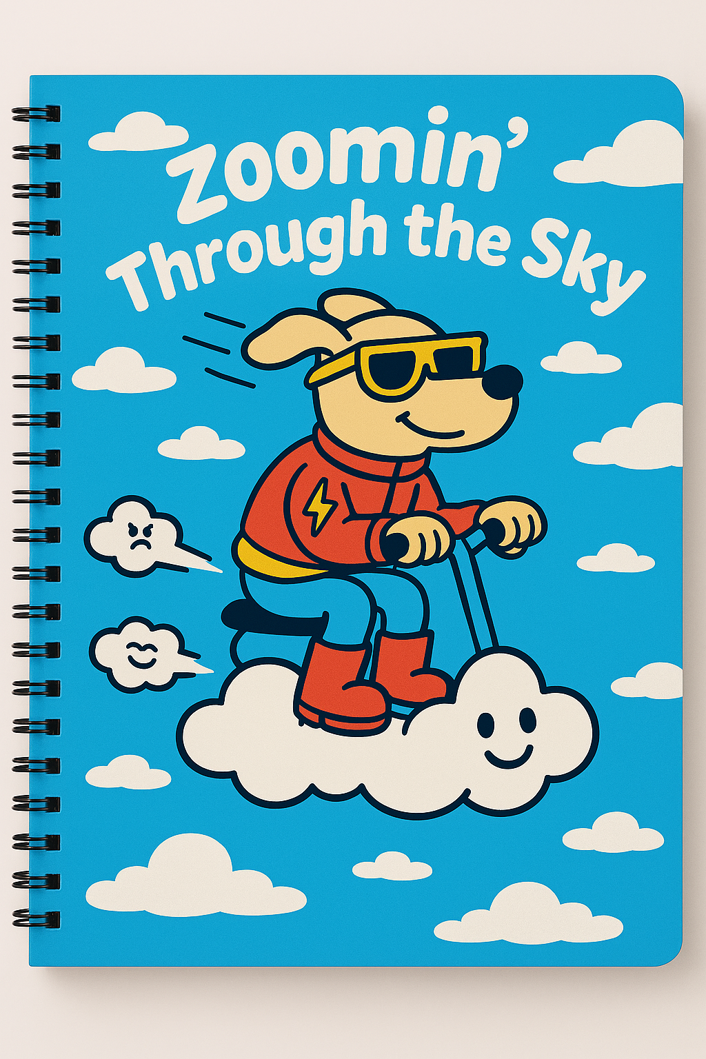 Zoomin' Through the Sky – A4 Stone Paper Notebook